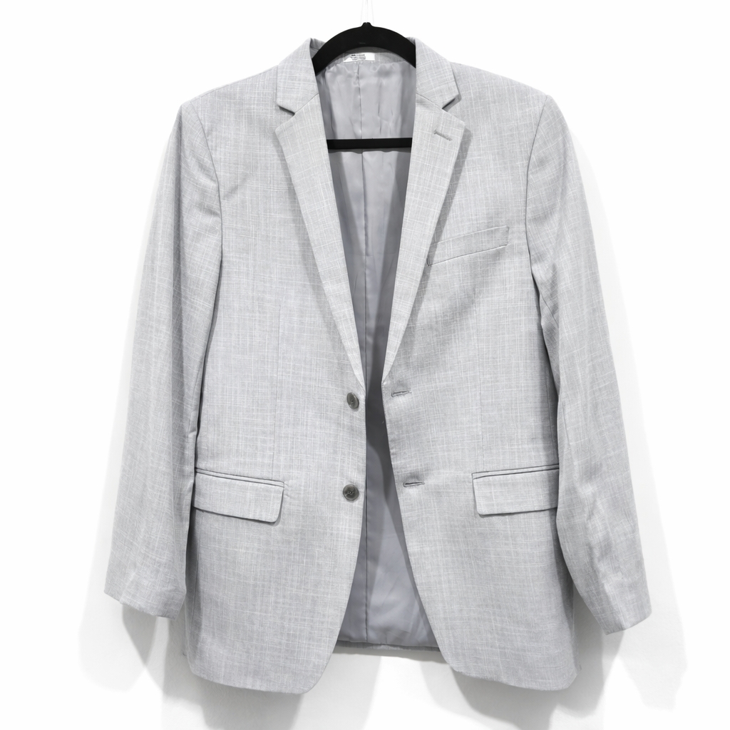 Calvin Klein Light Gray Men's Two-Button Jacket Blazer
